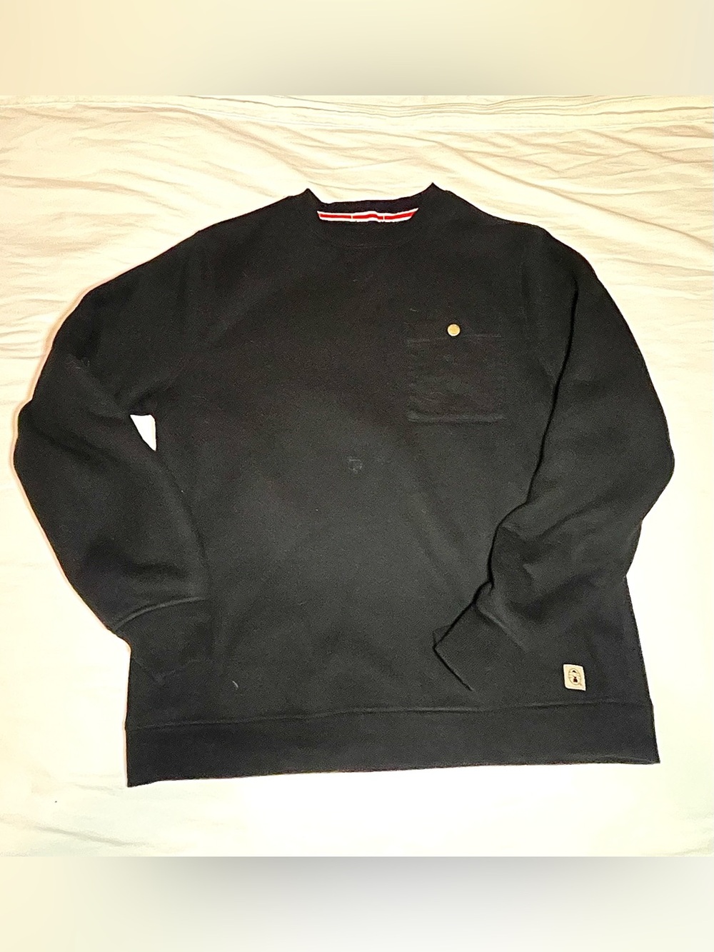 Coleman Black Crewneck Sweater with Chest Pocket Men’s Medium